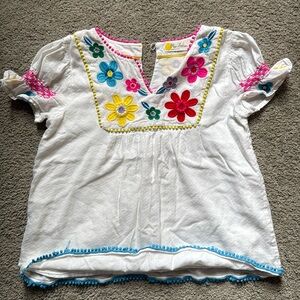 Mini Boden appliqué flower top